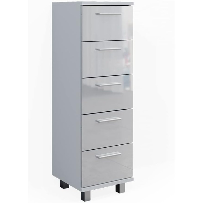 Пенал для ванної Vicco Ilias, білий глянець, 30x95 см