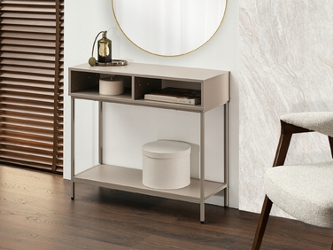 Консольний столик Mebel-Partner, відтінки бежевого, матовий, 80 x 75 x 30 см