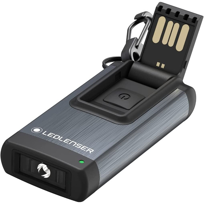 Ліхтар-брелок Ledlenser K4R, 120 люмен, 25 м, акумуляторний, USB зарядка, сірий
