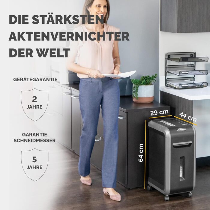 Fellowes Aktenvernichter High Security P5: Шредер для офісу, Microcut, 30л кошик, 2000 частинок/лист