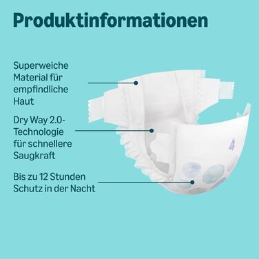 Підгузки By Amazon Ultra Dry розмір 4 (8-14 кг), білі, набір на місяць (168 шт, 2 упаковки по 84 шт)