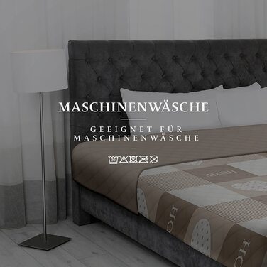 Покривало стьобане Home Beige 220x240 см з утеплювачем, двостороннє, літній плед-покривало
