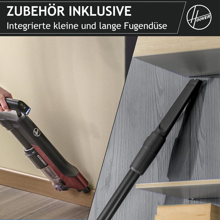 Пилосос Hoover HF201H 011 для твердих підлог, чорний/малиновий, HF2 Home Hard Floor