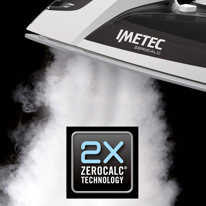 Праска Imetec ZeroCalc Z1 2800 з парою, з антикальцієвою технологією, керамічною підошвою, 2200 Вт, паровий удар 130 г/хв, функція Calc-Clean