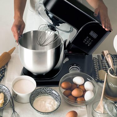Блендер BLACK+DECKER BXJBA350E, 1,5 л, імпульсний режим, 4 леза з нержавіючої сталі, знімна пластикова чаша, легке очищення, сірий