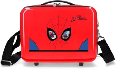 Дитяча косметичка Marvel Spiderman з червоним ременем, жорсткий ABS, 29x21x15 см, 9,14 л, 0,6 кг, регульована, дорожня сумка для хлопчика
