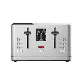 Тостер електричний GASTROBACK Design Toaster Digital 4S, 4 тости, нержавіюча сталь, сріблястий, 7 програм, LCD-дисплей, 950 Вт