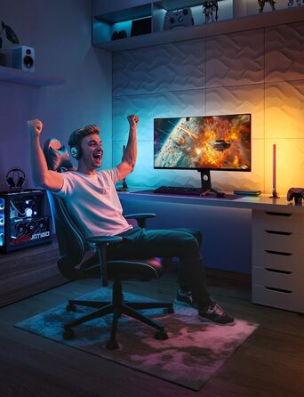 Комплект Govee HDMI 2.1 Sync Box 2 з LED-підсвіткою та Lightbar, AI синхронізація, підтримка 8K@60Hz, 4K@144Hz, VRR, ALLM, Matter та Alexa, підсвітка для моніторів 27-34 дюйми