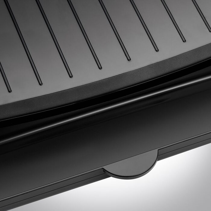 Електричний гриль George Foreman 25820, універсальна антипригарна плита, тостер, швидкий нагрів, чорний, великий
