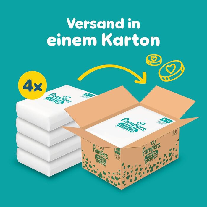 Підгузки-трусики Pampers Baby-Dry розмір 6 (13-19 кг), 138 шт, захист від протікань 360°