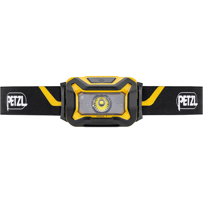 Ліхтар налобний Petzl ARIA 1, 350 люмен, компактний, водонепроникний, жовто-чорний