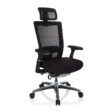 Крісло офісне NOVA PRO I ALU Тканина чорна hjh OFFICE