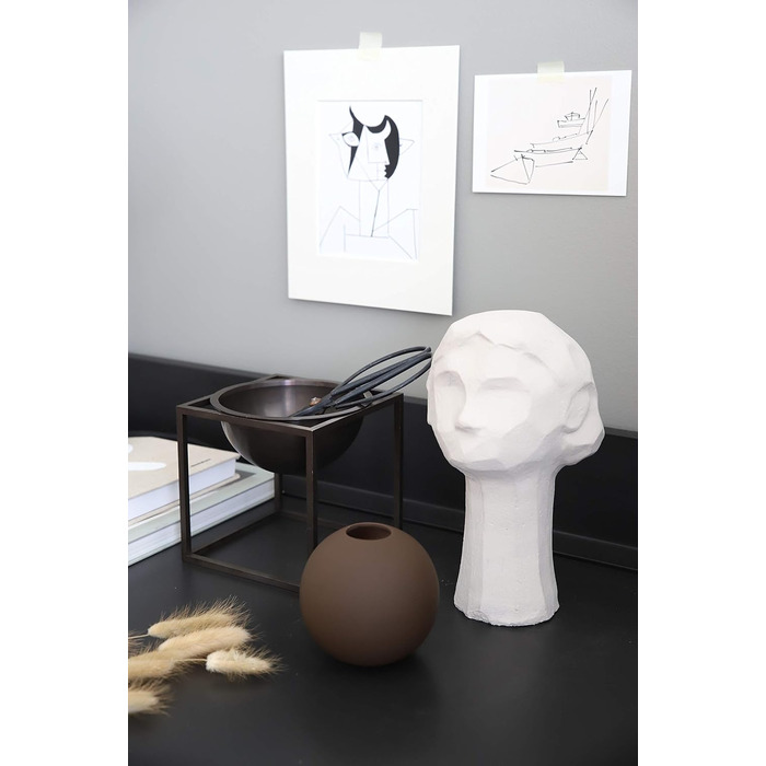 Ваза Cooee Design Ball з порцеляни, 10 см, чорна (HI-028-02-BK) - ручна робота