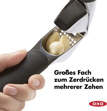 Прес для часнику та імбиру OXO Good Grips, ручний, можна мити в посудомийці