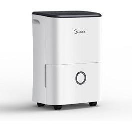 Осушувач повітря Midea DF-20DEN7-WF, 20 л/доба, для приміщень до 40 м², керування через додаток, 3 л бак, білий