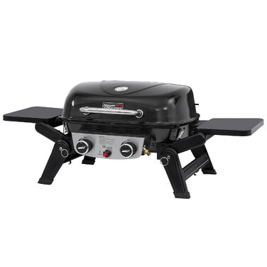 Складаний візок-підставка для газового гриля Royal Gourmet GT2005-G, мобільний стіл для настільного гриля з гаками та колесами, чорний