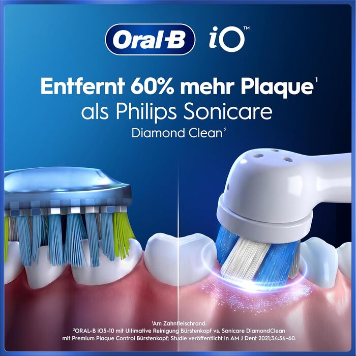 Електрична зубна щітка Oral-B iO Series 5, набір з 2 шт (чорна та біла), з додатковою насадкою та білим футляром