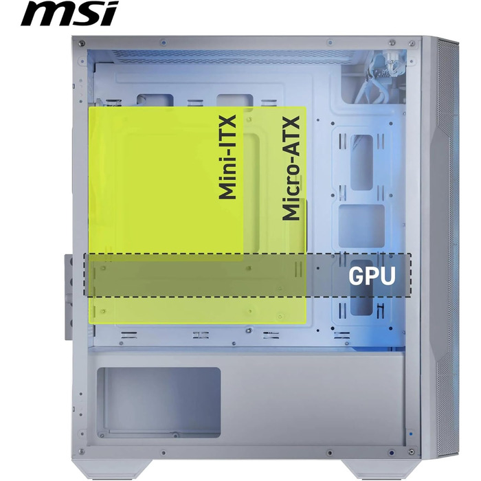 Корпус для ПК MSI MAG Forge M100R White, білий, ігровий, з підсвіткою RGB