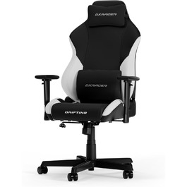 Ігрове крісло DXRacer DRIFTING L, чорне-біле, EPU шкіра, оригінал