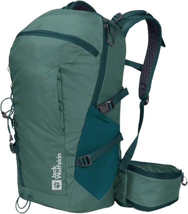 Рюкзак Jack Wolfskin Cyrox Shape 25 S-L унісекс для туризму, нефритово-зелений, універсальний розмір