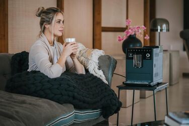 Кавомашина Melitta CI Touch з млинком і капучинатором, автоматична кавоварка для еспресо та капучино, чорна матова