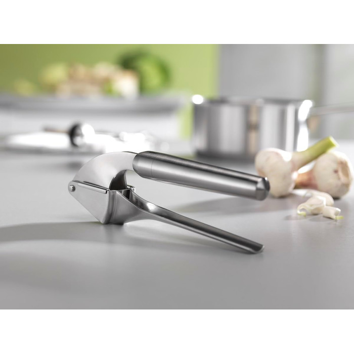 Преса для часнику ZWILLING Pro Knochblauchpresse, 20 см, нержавіюча сталь, ергономічна ручка, срібляста