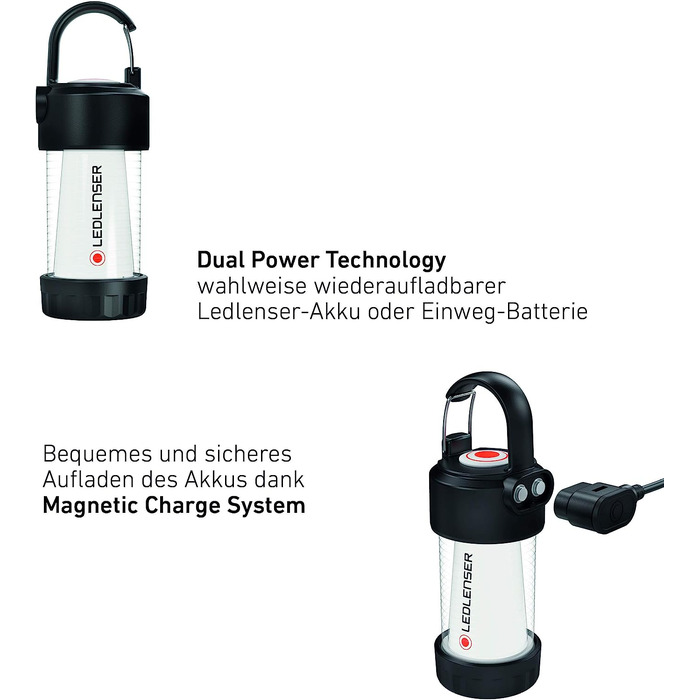 Ledlenser ML4 ліхтар-лампа для кемпінгу, 300 люмен, до 45 годин, акумуляторна, з магнітним зарядним кабелем