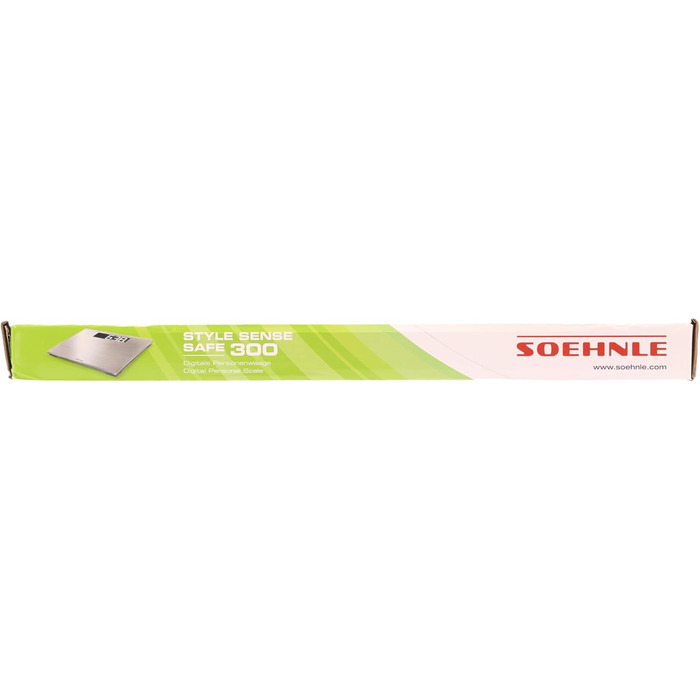 Електронна вага для людей Soehnle Style Sense Safe 300 з великою LCD, нержавіюча сталь, антивідбиткова поверхня
