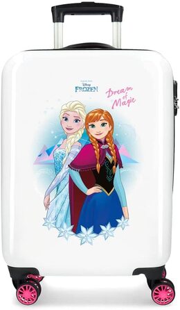 Дитяча валіза Disney Frozen, жорсткий ABS корпус, 37x55x20 см, 32 л, з кодовим замком, 4 подвійні колеса, ручна поклажа, багатобарвна