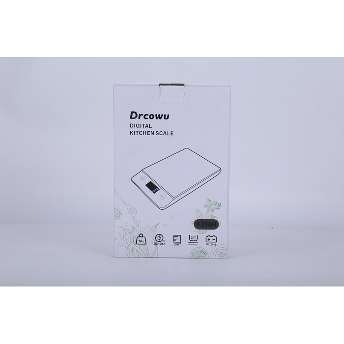 Цифрові кухонні ваги Drcowu 10 кг з LCD-дисплеєм, високоточна електронна харчова вага для кухні, 6 режимів, тара, для випічки та приготування їжі