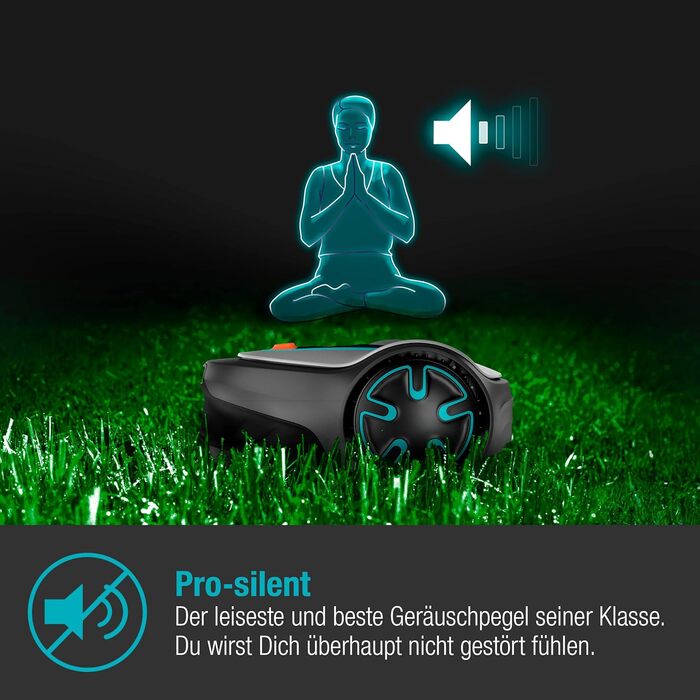 Робот-газонокосарка Gardena SILENO minimo 500 м² з Bluetooth, інтелектуальна автоматична косарка, керування через додаток, німецька версія