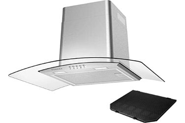 Вбудована витяжка CIARRA CBCB6926A A+++ 60 см, продуктивність 704 м³/год, рівень шуму 60 дБ, LED-підсвітка, режим рециркуляції та відведення, нержавіюча сталь, срібляста