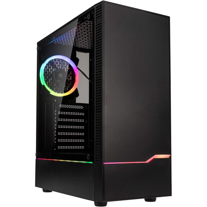 Ігровий корпус Kolink Inspire K9 ARGB Midi-Tower з підсвіткою, скляною панеллю та підтримкою RGB, чорний