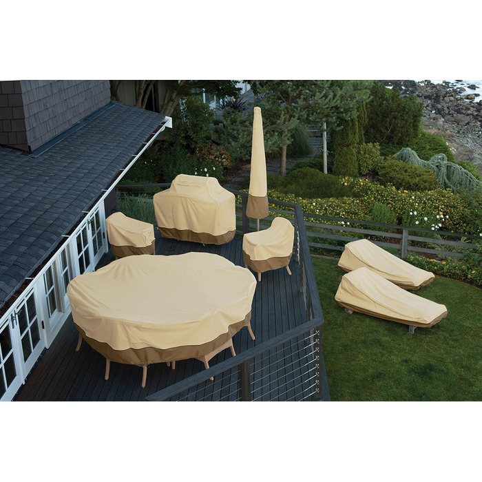 Чохол для гриля Classic Accessories Veranda, водонепроникний, для малих BBQ-грилів, 97x56x112 см, колір Pebble/Bark/Earth