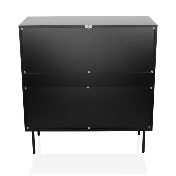 Комод KARBY K 90x40x95 см 4 шухляди чорний hjh LIVING
