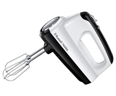 Міксер ручний Russell Hobbs Desire Red 350W з насадками для тіста та збивання, 5 швидкостей + імпульс, білий