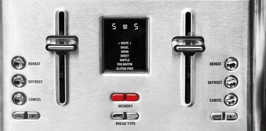 Тостер електричний GASTROBACK Design Toaster Digital 4S, 4 тости, нержавіюча сталь, сріблястий, 7 програм, LCD-дисплей, 950 Вт