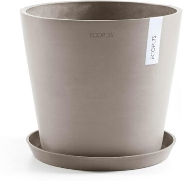 Квітчар Ecopots Taupe: великий горщик для квітів, 40x40x34.8 см