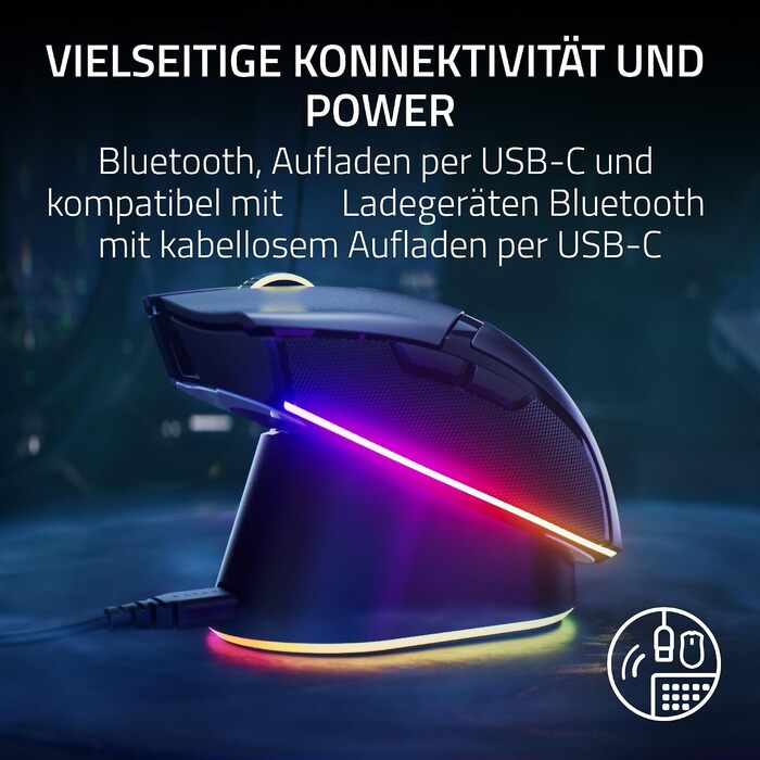 Ігрова миша Razer Cobra (дротова), легка (57 г), оптичні перемикачі 3-го покоління, RGB-підсвітка Chroma, чорна