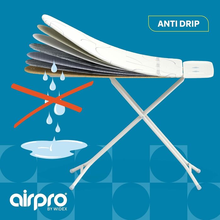 Чохол для прасувальної дошки Airpro By Widex, 6-шаровий, XL (до 125x50 см), універсальний, для парових прасок, швидке прасування, вироблено в Європі