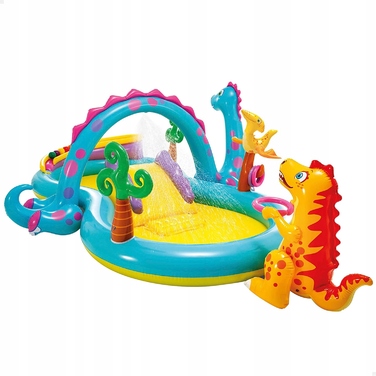 Надувний дитячий ігровий комплекс з басейном та гіркою Intex 57135 