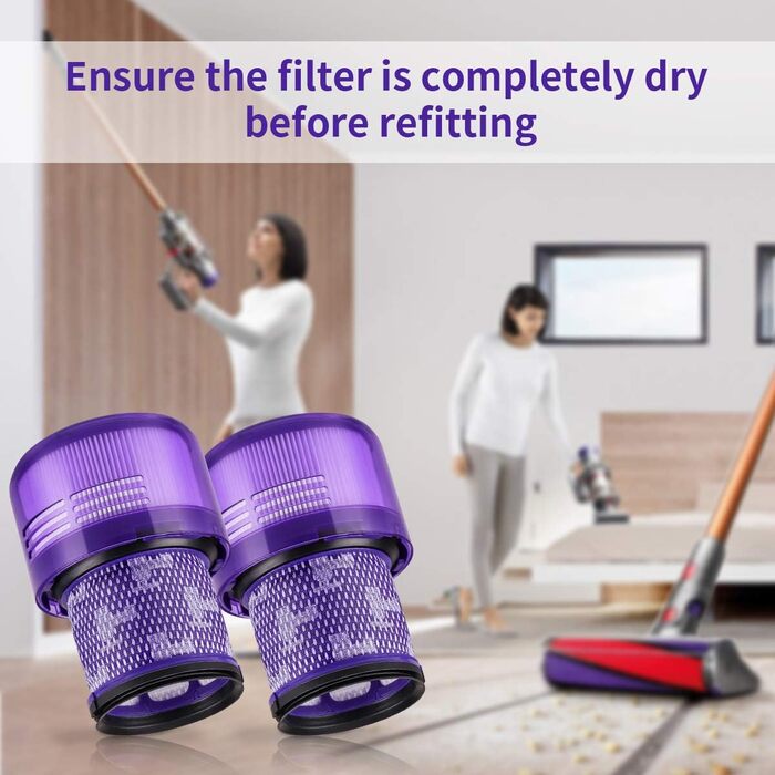 Фільтр morpilot для Dyson V11/V15/SV14/SV22, 2 шт., змінний, для пилососа Absolute/Animal/Extra/Pro/Detect/Torque Drive, миючий, з ручником і щіткою, заміна 970013-02
