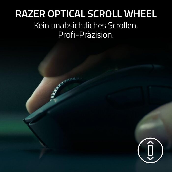 Ігрова бездротова миша Razer DeathAdder V4 Pro White: ергономічна, ультралегка (55г), 26K DPI, HyperSpeed, до 100 годин роботи