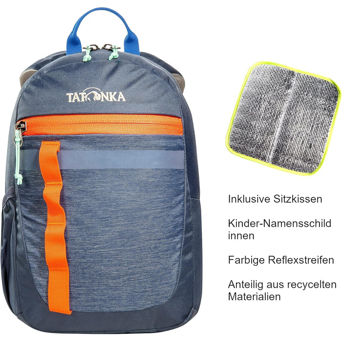 Дитячий рюкзак Tatonka Husky JR 10 л, темно-синій, з відбивачами та сидінням для дітей від 4 років