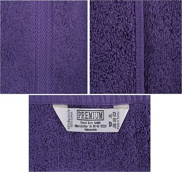 Комплект рушників Betz PREMIUM 10 шт., 100% бавовна, ліловий та чорний, 2 банних, 4 для рук, 2 гостьових, 2 рукавички