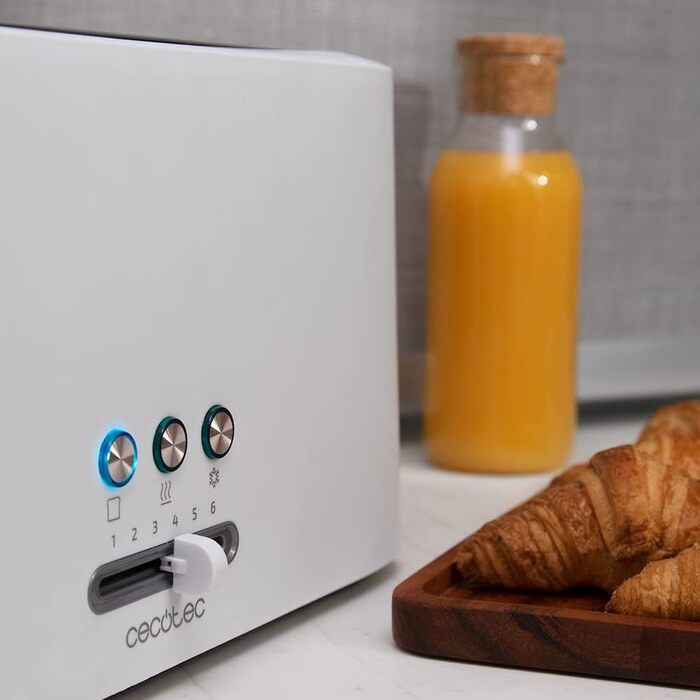 Тостер Cecotec Toast&Taste 9000/10000, білий, з широкими слотами