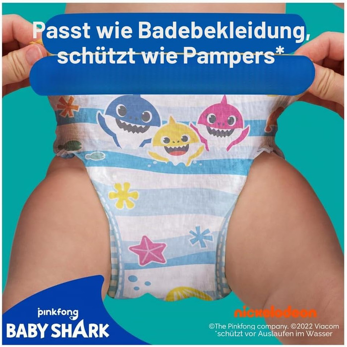 Одноразові плавальні трусики Pampers Splashers, розмір 5/6 (14кг+), набір 8 пачок по 10 шт (80 шт)
