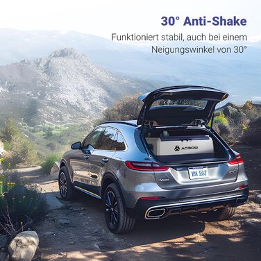 Автомобільний компресорний холодильник AAOBOSI 50л з Wi-Fi, 12/24V та 220V, -20°C для авто, кемпінгу, вантажівок, з двома зонами охолодження