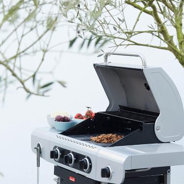 Універсальна чавунна гриль-плита Barbecook, двостороння (плоска та рифлена), для газового гриля, прямокутна, 43x35 см, чорна