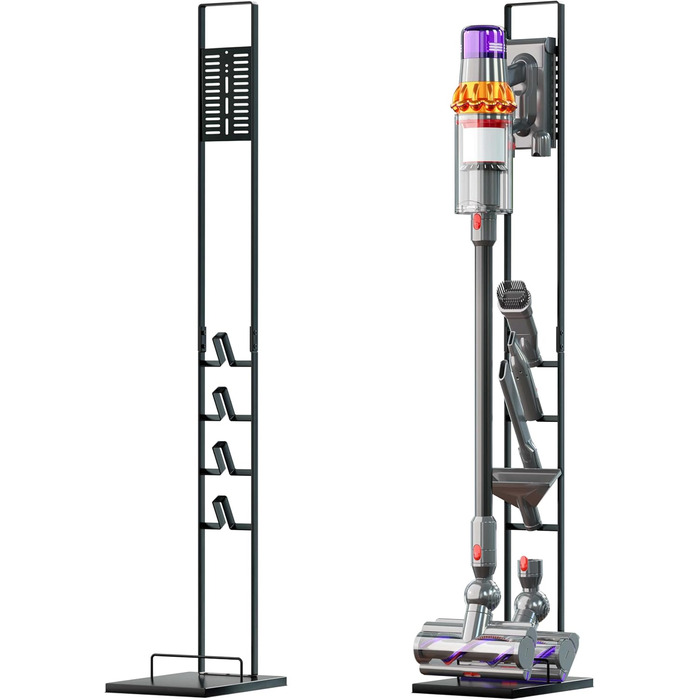 Підставка-утримувач для пилососа vhbw, сумісна з Dyson V7/V8, акумуляторний ручний пилосос, темно-сіра